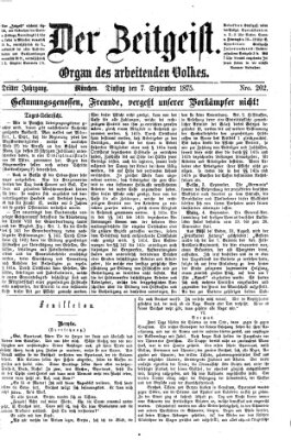 Der Zeitgeist Dienstag 7. September 1875