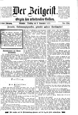 Der Zeitgeist Dienstag 9. November 1875