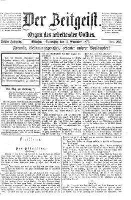 Der Zeitgeist Donnerstag 11. November 1875