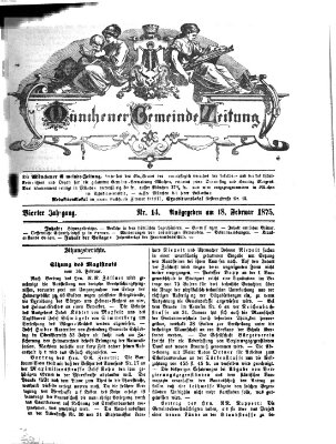 Münchener Gemeinde-Zeitung Donnerstag 18. Februar 1875