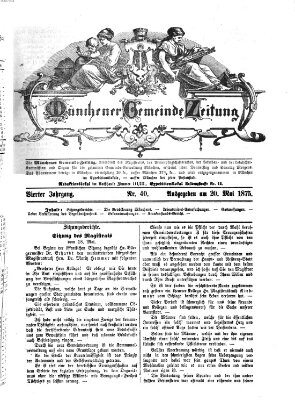 Münchener Gemeinde-Zeitung Donnerstag 20. Mai 1875