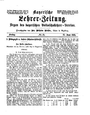 Bayerische Lehrerzeitung Freitag 18. Juni 1875