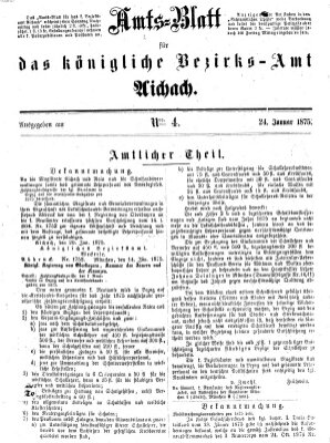 Amtsblatt für das Bezirksamt und Amtsgericht Aichach Sonntag 24. Januar 1875