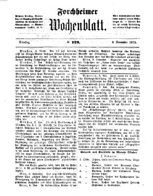Amtsblatt für die Königlichen Bezirksämter Forchheim und Ebermannstadt sowie für die Königliche Stadt Forchheim Dienstag 9. November 1875