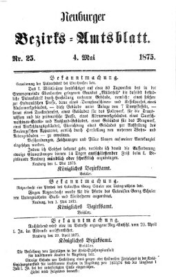 Neuburger Bezirks-Amtsblatt Dienstag 4. Mai 1875
