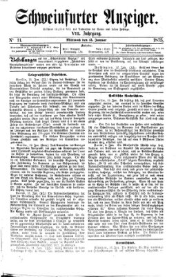 Schweinfurter Anzeiger Mittwoch 13. Januar 1875