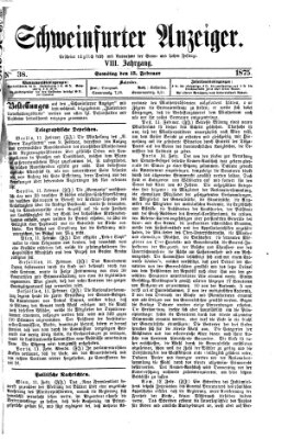Schweinfurter Anzeiger Samstag 13. Februar 1875