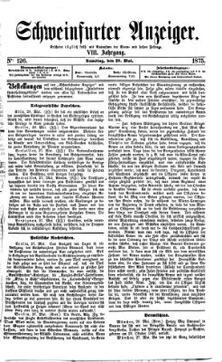 Schweinfurter Anzeiger Samstag 29. Mai 1875