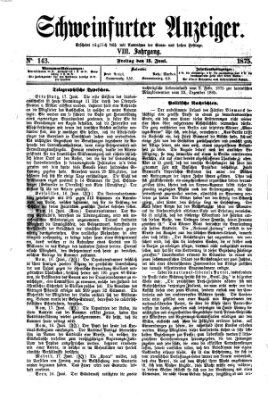 Schweinfurter Anzeiger Freitag 18. Juni 1875