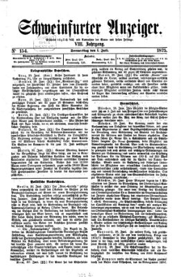 Schweinfurter Anzeiger Donnerstag 1. Juli 1875
