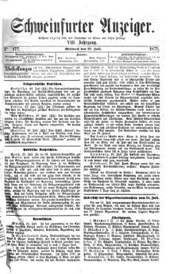 Schweinfurter Anzeiger Mittwoch 28. Juli 1875
