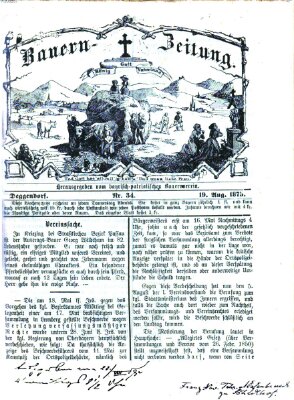 Bauern-Zeitung Donnerstag 19. August 1875