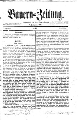 Bauern-Zeitung Donnerstag 21. Oktober 1875