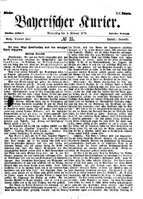 Bayerischer Kurier Donnerstag 4. Februar 1875