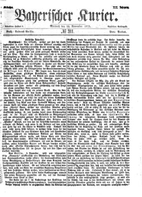 Bayerischer Kurier Mittwoch 10. November 1875