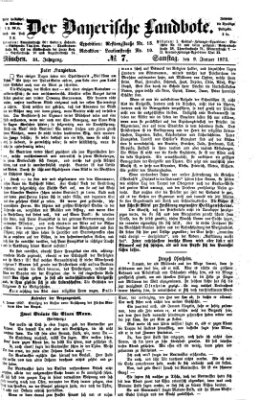 Der Bayerische Landbote Samstag 9. Januar 1875