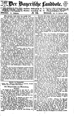 Der Bayerische Landbote Mittwoch 10. Februar 1875