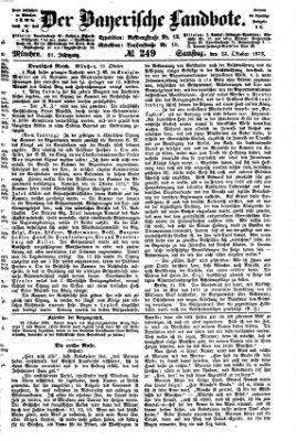 Der Bayerische Landbote Samstag 23. Oktober 1875