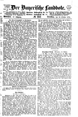 Der Bayerische Landbote Dienstag 26. Oktober 1875