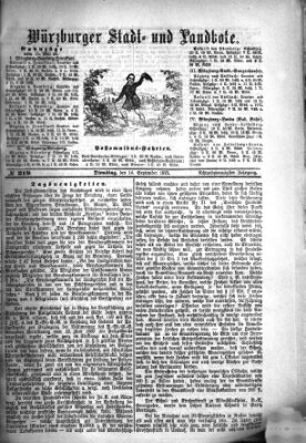 Würzburger Stadt- und Landbote Dienstag 14. September 1875