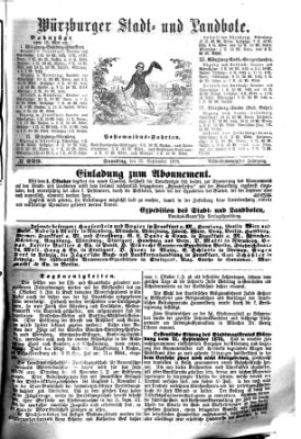 Würzburger Stadt- und Landbote Samstag 25. September 1875