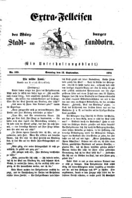 Extra-Felleisen (Würzburger Stadt- und Landbote) Sonntag 12. September 1875
