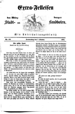 Extra-Felleisen (Würzburger Stadt- und Landbote) Donnerstag 7. Oktober 1875