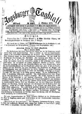 Augsburger Tagblatt Mittwoch 6. Oktober 1875