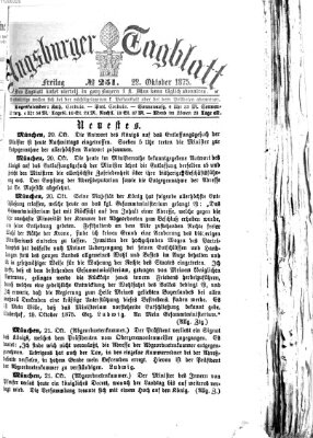 Augsburger Tagblatt Freitag 22. Oktober 1875