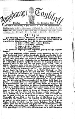 Augsburger Tagblatt Dienstag 14. Dezember 1875