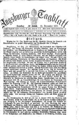 Augsburger Tagblatt Samstag 18. Dezember 1875