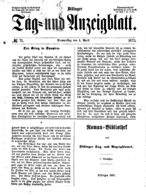 Dillinger Tag- und Anzeigeblatt (Tagblatt für die Städte Dillingen, Lauingen, Höchstädt, Wertingen und Gundelfingen)
