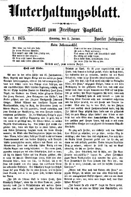 Freisinger Tagblatt (Freisinger Wochenblatt) Sonntag 3. Januar 1875