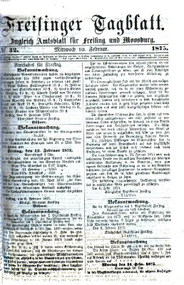 Freisinger Tagblatt (Freisinger Wochenblatt) Mittwoch 10. Februar 1875
