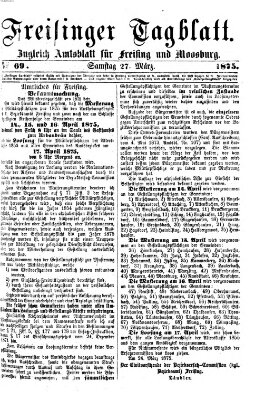 Freisinger Tagblatt (Freisinger Wochenblatt) Samstag 27. März 1875