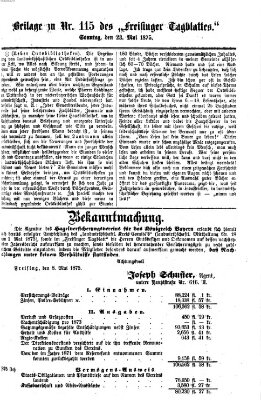 Freisinger Tagblatt (Freisinger Wochenblatt) Sonntag 23. Mai 1875