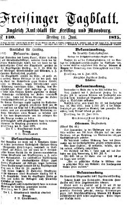 Freisinger Tagblatt (Freisinger Wochenblatt) Freitag 11. Juni 1875