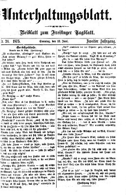 Freisinger Tagblatt (Freisinger Wochenblatt) Sonntag 13. Juni 1875