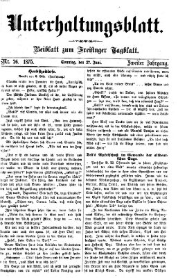 Freisinger Tagblatt (Freisinger Wochenblatt) Sonntag 27. Juni 1875