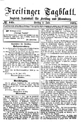 Freisinger Tagblatt (Freisinger Wochenblatt) Freitag 2. Juli 1875