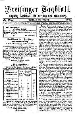 Freisinger Tagblatt (Freisinger Wochenblatt) Mittwoch 18. August 1875