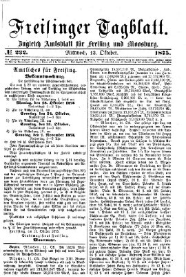 Freisinger Tagblatt (Freisinger Wochenblatt) Mittwoch 13. Oktober 1875