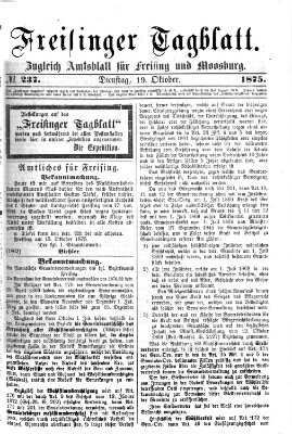 Freisinger Tagblatt (Freisinger Wochenblatt) Dienstag 19. Oktober 1875