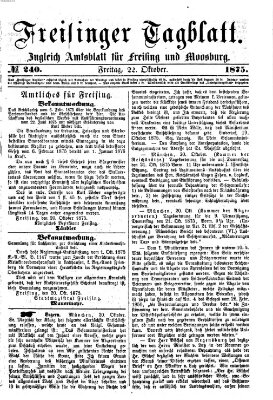 Freisinger Tagblatt (Freisinger Wochenblatt) Freitag 22. Oktober 1875