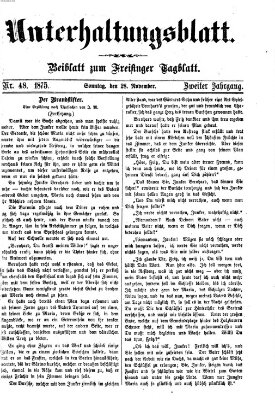 Freisinger Tagblatt (Freisinger Wochenblatt) Sonntag 28. November 1875