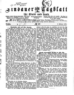 Lindauer Tagblatt für Stadt und Land Dienstag 2. Februar 1875