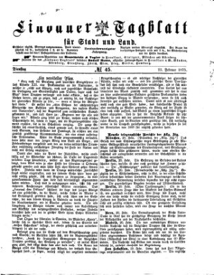 Lindauer Tagblatt für Stadt und Land Dienstag 23. Februar 1875