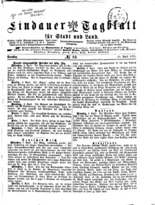 Lindauer Tagblatt für Stadt und Land Samstag 10. April 1875