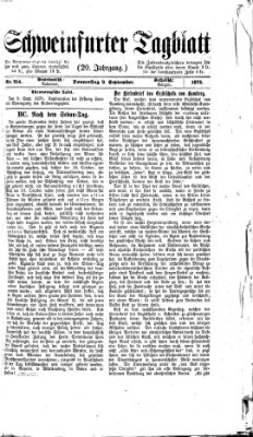 Schweinfurter Tagblatt Donnerstag 9. September 1875