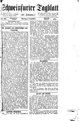 Schweinfurter Tagblatt Montag 6. Dezember 1875
